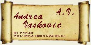 Andrea Vasković vizit kartica